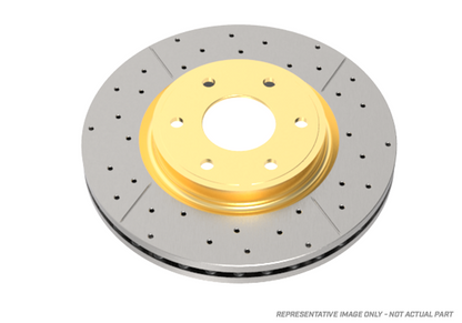 2000-2009 Chevrolet Suburban 2500 & More | DBA Street Series Gold Cross-Drilled/Slotted Brake Rotor [Front | Rear] | DBA2048X