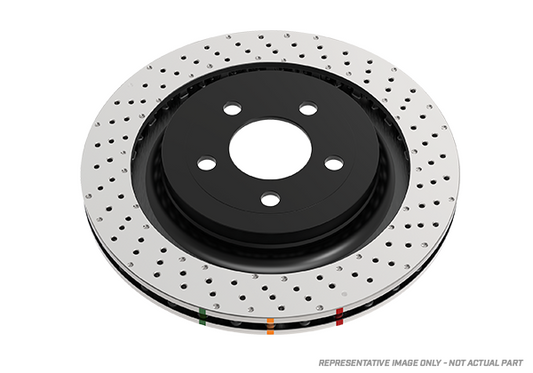 2020-2021 Kia Stinger | DBA 4000 Series Cross-Drilled/Dimpled [Front] | DBA43340XD