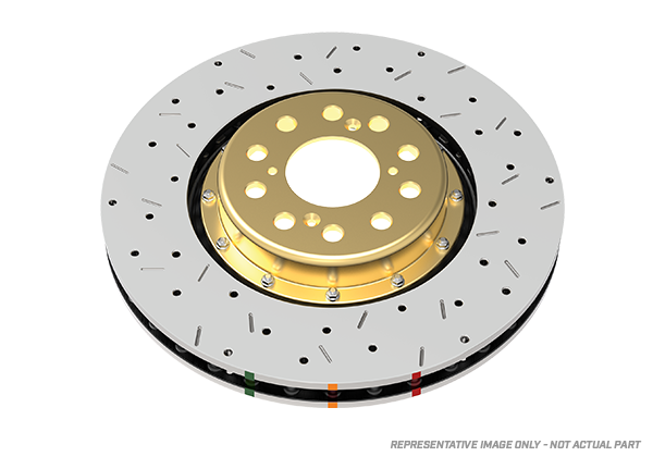 2004-2008 Mazda RX-8 | DBA 5000 Series Fully Assembled 2-Piece X2 Cross-Drilled/Slotted Brake Rotor [Front] | DBA52550BLKXS