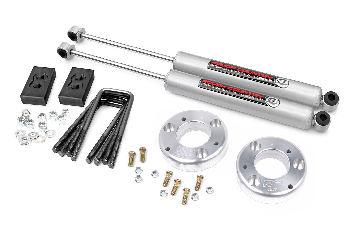 2 Inch Lift Kit | Alum Spacer | Ford F-150 2WD/4WD | 2014-2020 | Rough Country | 56930
