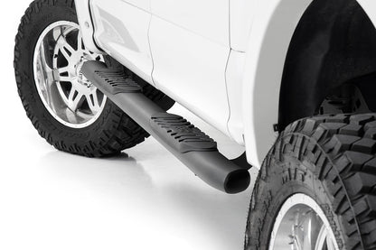 Oval Nerf Step | Crew Cab | Black | Ford F-150 2WD/4WD | 2015-2021 | Rough Country | 21005