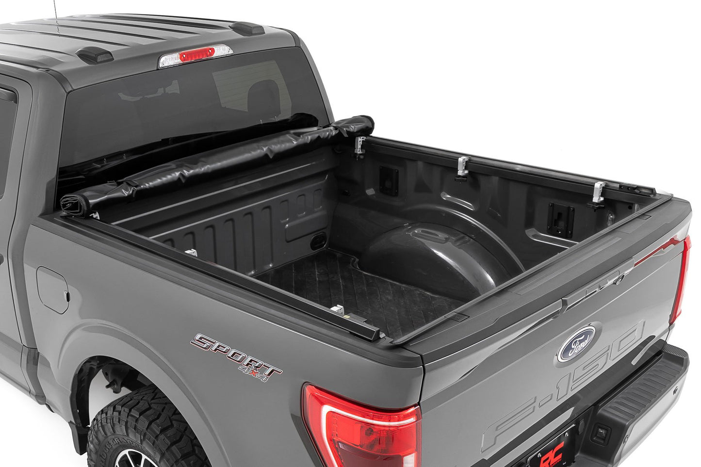 Soft Roll Up Bed Cover | 6'7" Bed | Ford F-150 /F-150 Lightning -2022 | 2015-2022 | Rough Country | 42225650