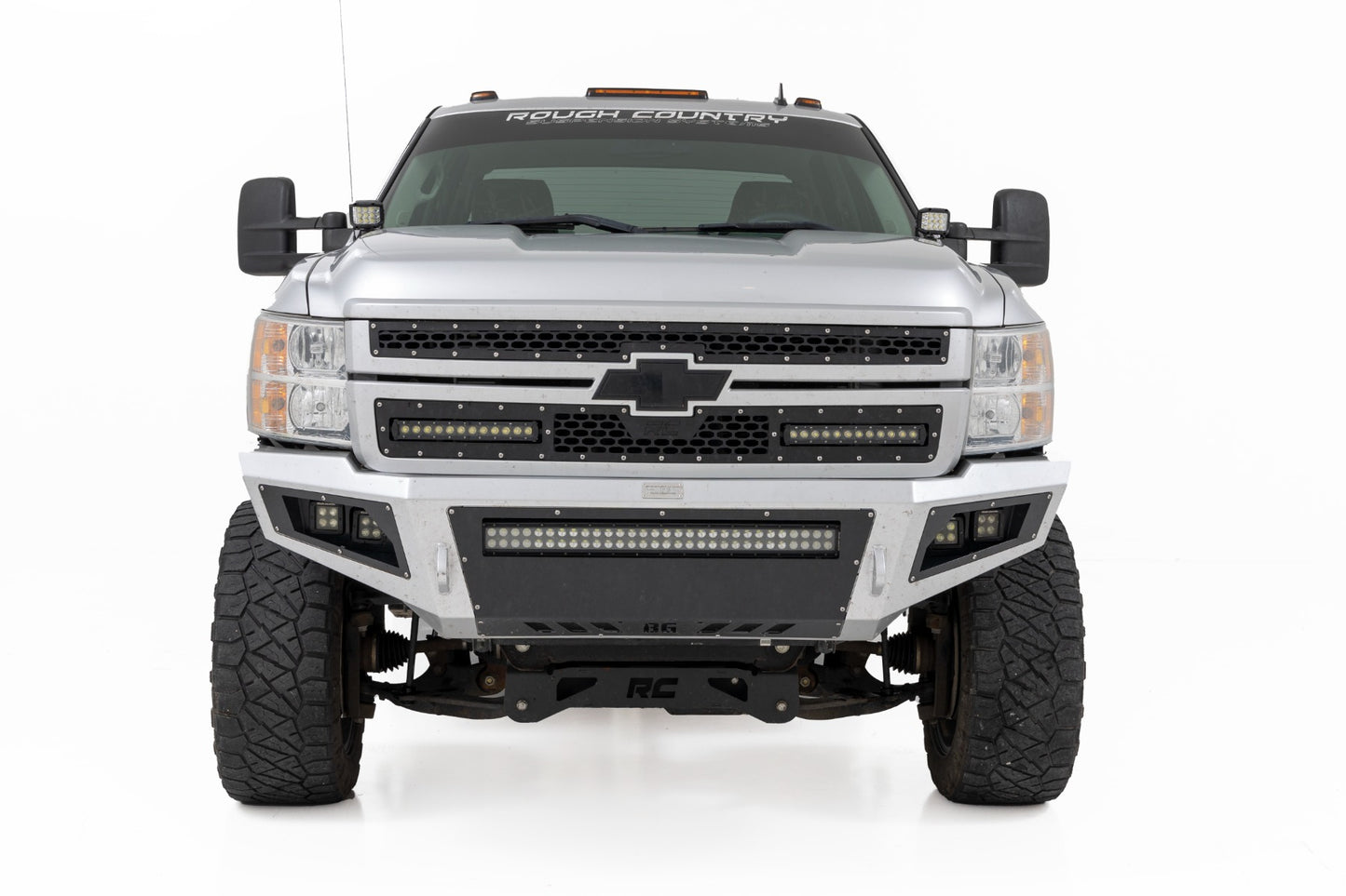 LED Light | Ditch Mount | 2" Black Pair | Amber DRL | Chevy 1500 | 2007-2013 | Rough Country | 71061