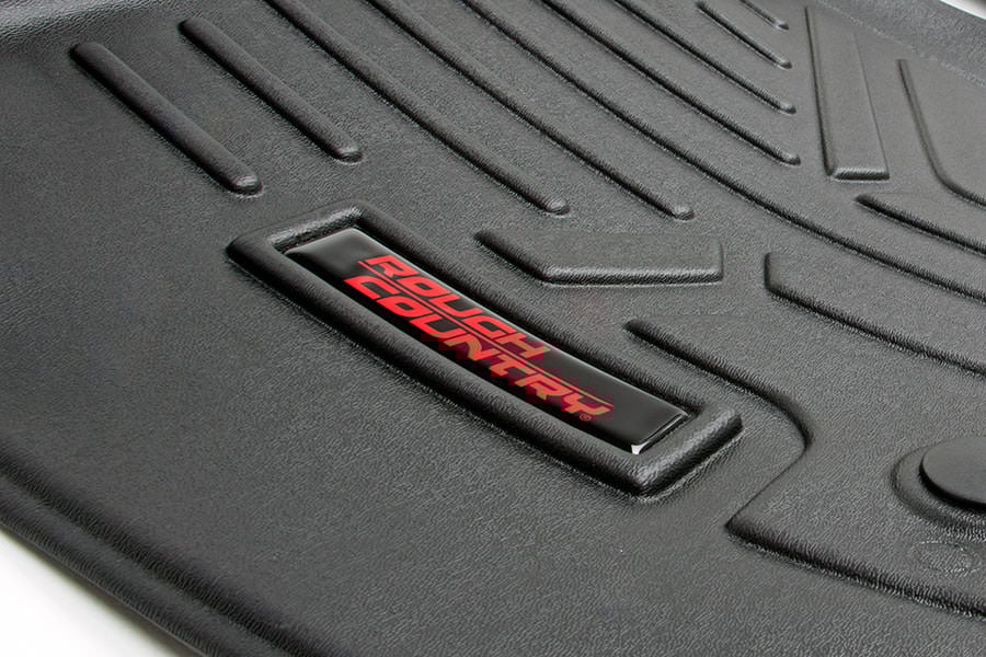 Floor Mats | FR & RR | Crew Cab |GMC Sierra/ Chevrolet Silverado 1500. 2500HD .3500HD 2WD/4WD | 2014-2018 | Rough Country | M-21143