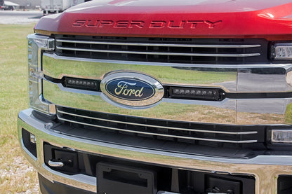 LED Light | Grille Mount | 8" LED w/ Brackets | Ford F-250/F-350 Super Duty Lariat 2WD/4WD | 2017 | Rough Country | 70697