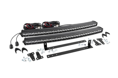 LED Light | Grille Mount | Dual 30" Chrome Single Row | Ford F-150 | 2009-2014 | Rough Country | 70660