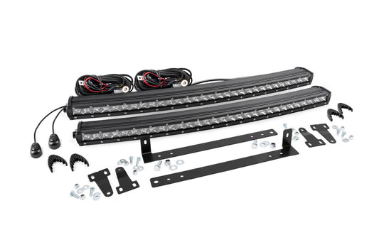 LED Light | Grille Mount | Dual 30" Chrome Single Row | Ford F-150 | 2009-2014 | Rough Country | 70660
