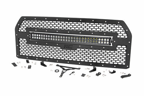 Mesh Grille | 30" Dual Row LED | Black Ser | Ford F-150 | 2015-2017 | Rough Country | 70193DRL