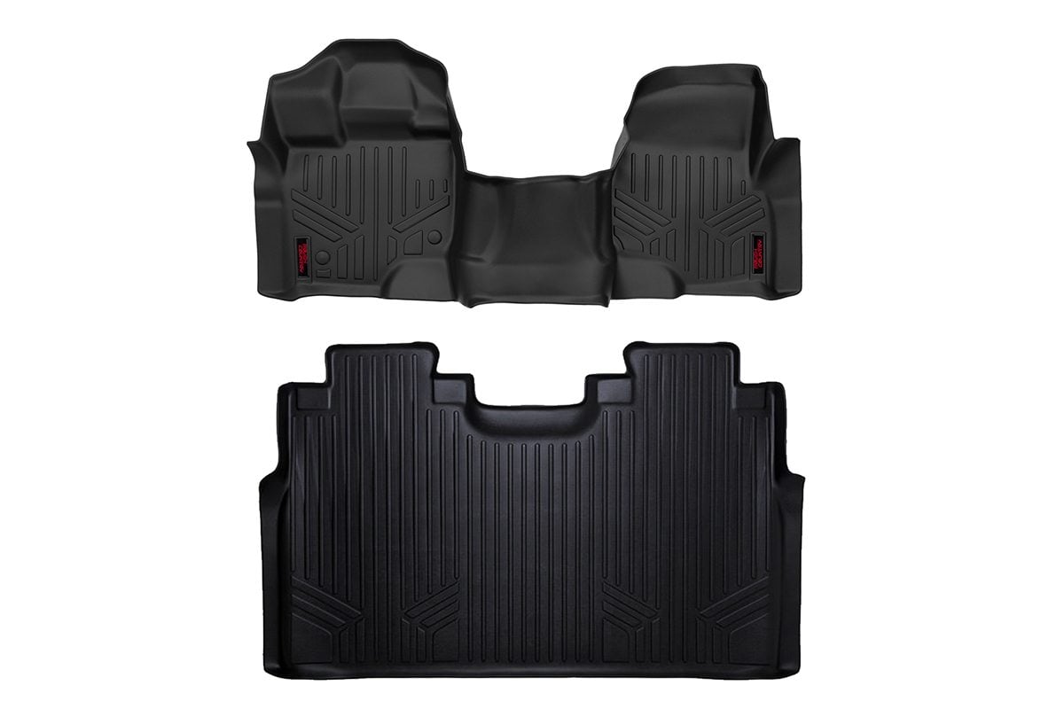 Floor Mats | FR & RR | Over Hump | Ford F-150 2WD/4WD | 2015-2022 | Rough Country | M-51153