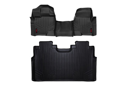 Floor Mats | FR & RR | Over Hump | Ford F-150 2WD/4WD | 2015-2022 | Rough Country | M-51153