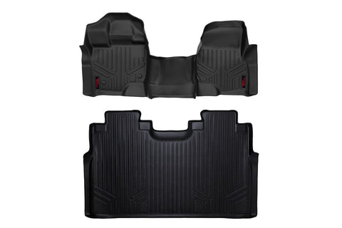 Floor Mats | FR & RR | Over Hump | Ford F-150 2WD/4WD | 2015-2022 | Rough Country | M-51153