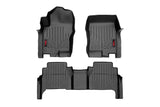 Floor Mats | FR & RR | Crew Cab | Nissan Frontier 2WD/4WD | 2008-2021 | Rough Country | M-80513