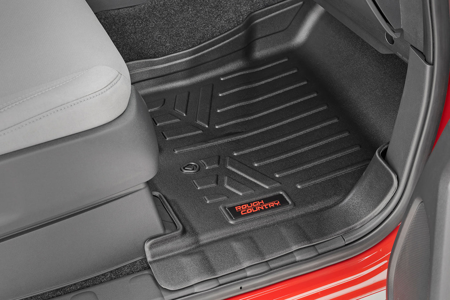 Floor Mats | FR & RR | Crew Cab | Nissan Frontier 2WD/4WD | 2008-2021 | Rough Country | M-80513