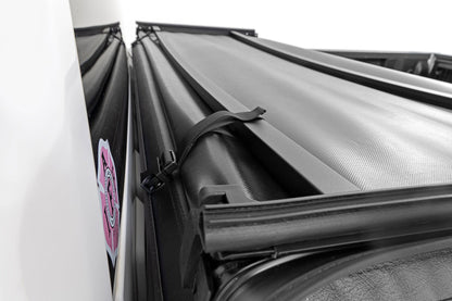 Bed Cover | Tri Fold | Soft | 6'7" Bed | Chevrolet Silverado/GMC Sierra 1500 | 2014-2018 | Rough Country | 41214650A