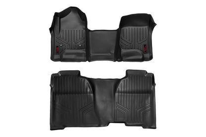 Floor Mats | FR & RR | Crew Cab |GMC Sierra/ Chevrolet Silverado 1500. 2500HD .3500HD 2WD/4WD | 2014-2018 | Rough Country | M-21143