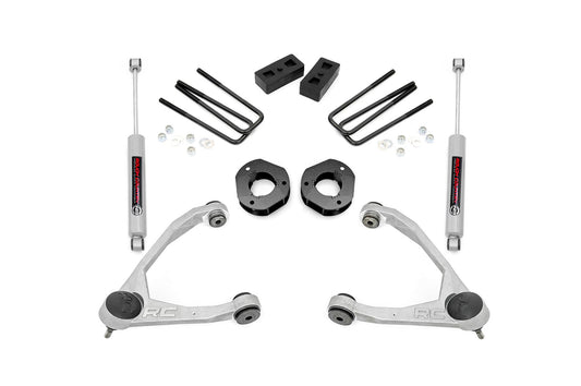 3.5" Lift Kit | Forged UCA | Cast Steel | Chevrolet Silverado/GMC Sierra 1500 | 2007-2016 | Rough Country | 19831