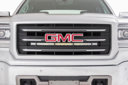 LED Light | Behind Grille Mount | 30" Chrome Single Row | Chevrolet Silverado/GMC Sierra 1500 | 2014-2018 | Rough Country | 70625