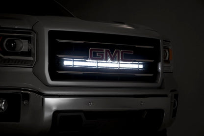 LED Light | Behind Grille Mount | 30" Chrome Single Row | Chevrolet Silverado/GMC Sierra 1500 | 2014-2018 | Rough Country | 70625