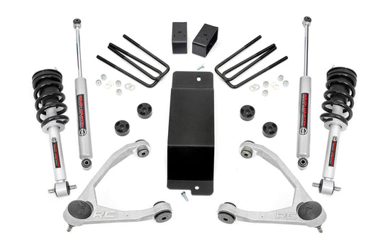 3.5 Inch Lift Kit | Forged UCA | N3 Strut | Chevrolet Silverado/GMC Sierra 1500 | 2014-2016 | Rough Country | 19432