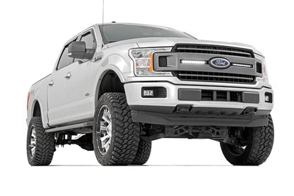 LED Light | Grille Mount | 10" Chrome Slimline Pair | Ford F-150 | 2018-2020 | Rough Country | 70809