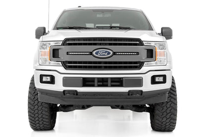 LED Light | Grille Mount | 10" Black Slimline Pair | Ford F-150 | 2018-2020 | Rough Country | 70808