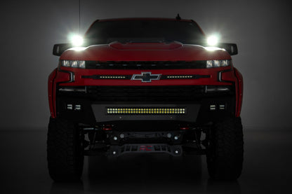 LED Light | Ditch Mount | 2" Black Pair | Amber DRL | Chevy Silverado 1500 | 2019-2022 | Rough Country | 70844