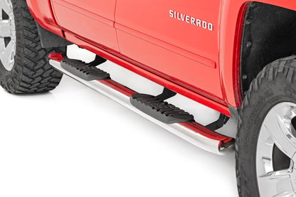 Oval Nerf Step | Chevy/GMC 1500/2500HD/3500HD  [Crew | Def Tank | 2007-2019 | Rough Country | 21001S