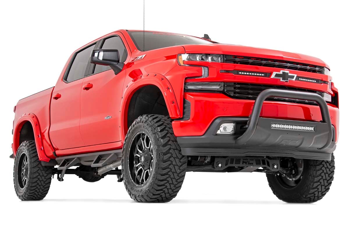 LED Light | Grille Mount | 10" Chrome Slimline Pair | Chevy Silverado 1500 | 2019-2022 | Rough Country | 70818