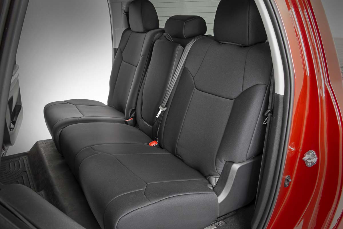 Seat Covers | FR w/ Console Cover and Rear | Toyota Tundra | 2014-2021 | Rough Country | 91027A