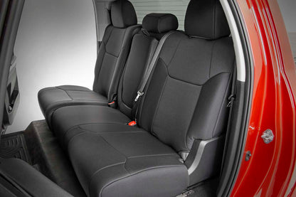 Seat Covers | FR w/ Console Cover and Rear | Toyota Tundra | 2014-2021 | Rough Country | 91027A