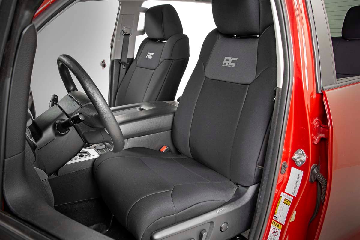 Seat Covers | FR w/ Console Cover and Rear | Toyota Tundra | 2014-2021 | Rough Country | 91027A