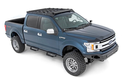 Roof Rack | FR & RR 40 Inch Single Row BLK LEDs | Ford F-150 | 2015-2018 | Rough Country | 51022