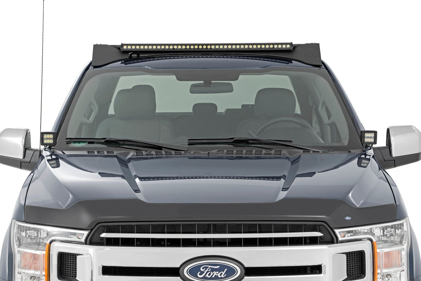 LED Light | Ditch Mount | 2" Black Pair | Spot | Ford F-150 /F-150 Lightning | 2015-2022 | Rough Country | 71028