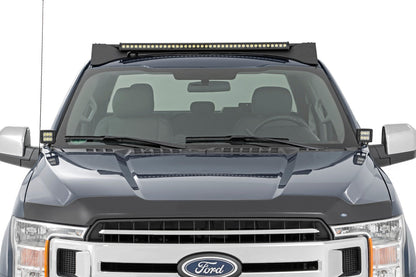 Roof Rack | FR & RR 40 Inch Single Row BLK LEDs | Ford F-150 | 2015-2018 | Rough Country | 51022