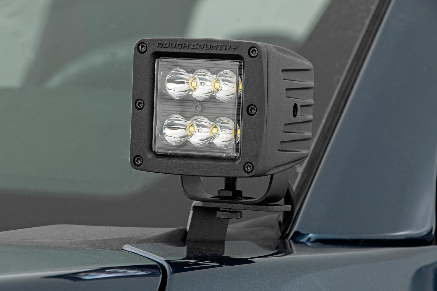 LED Light | Ditch Mount | 2" Black Pair | Spot | Ford F-150 /F-150 Lightning | 2015-2022 | Rough Country | 71028