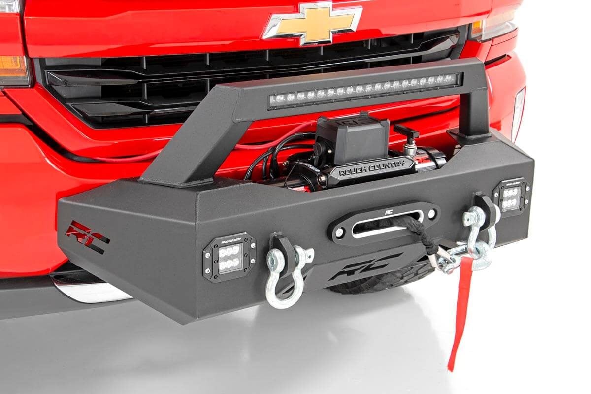 EXO Winch Mount Kit | Chevrolet Silverado 1500 2WD/4WD | 2007-2018 | Rough Country | 10761