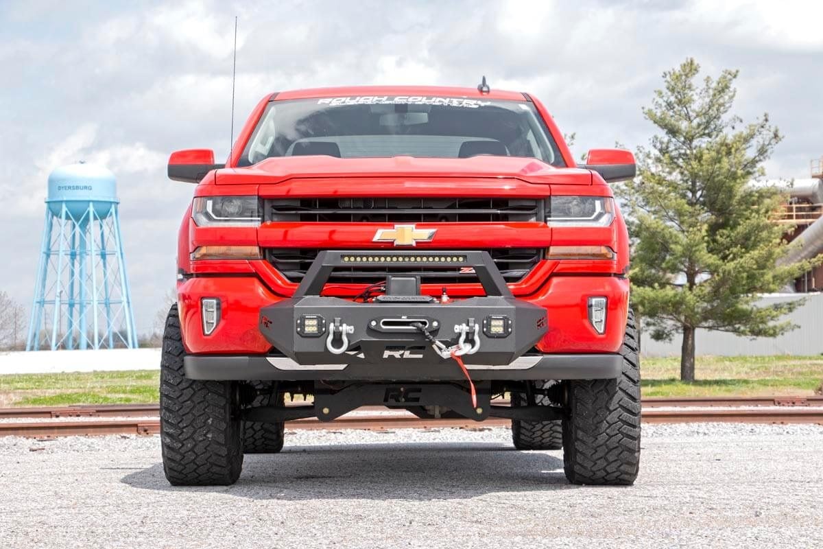 EXO Winch Mount Kit | Chevrolet Silverado 1500 2WD/4WD | 2007-2018 | Rough Country | 10761