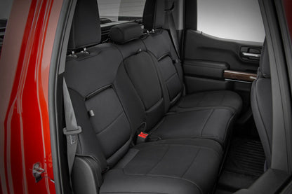 Seat Covers | FR 40/40/20 & RR Back Storage | Chevrolet Silverado/GMC Sierra 1500 | 2019-2022 | Rough Country | 91037
