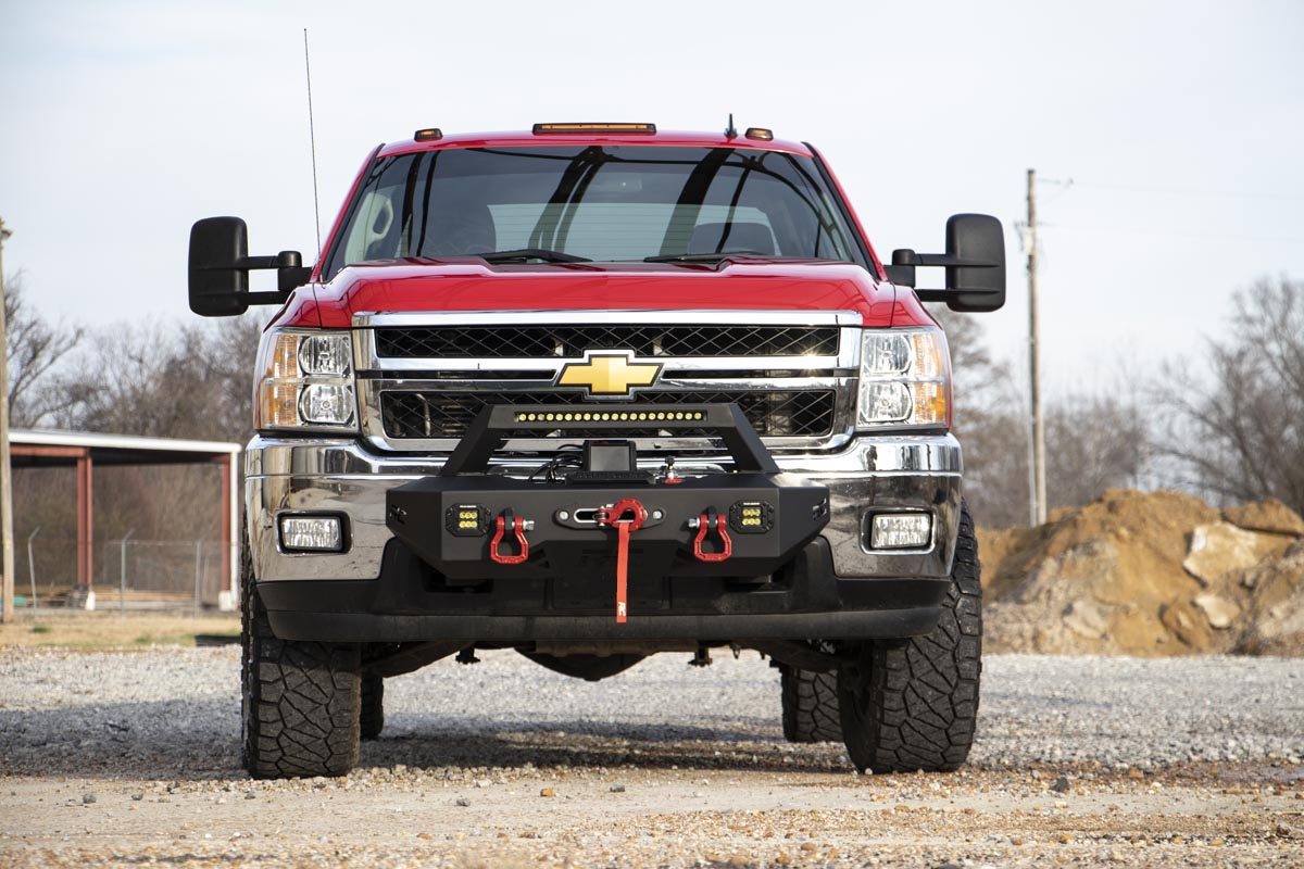 EXO Winch Mount Kit | Chevy Silverado 2500 HD/3500 HD | 2011-2019 | Rough Country | 10764