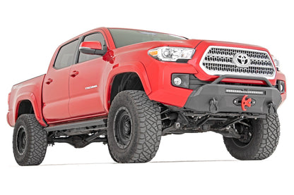Front Bumper | Hybrid | 9500-Lb Pro Series Winch | Synthetic Rope | Toyota Tacoma | 2016-2022 | Rough Country | 10714