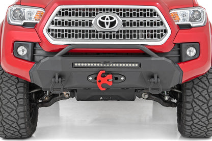 Front Bumper | Hybrid | 9500-Lb Pro Series Winch | Synthetic Rope | Toyota Tacoma | 2016-2022 | Rough Country | 10714