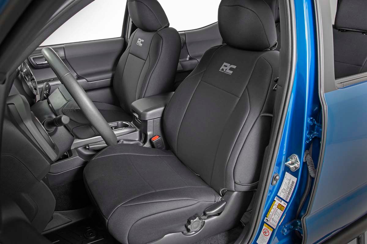 Seat Covers | FR & RR | Crew Cab | Toyota Tacoma 2WD/4WD | 2016-2022 | Rough Country | 91031