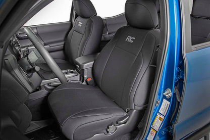 Seat Covers | FR & RR | Crew Cab | Toyota Tacoma 2WD/4WD | 2016-2022 | Rough Country | 91031