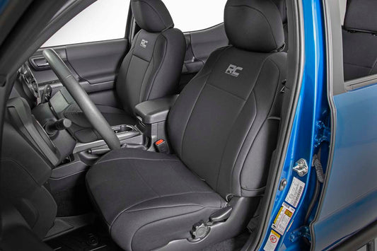 Seat Covers | Front | Crew Cab | Toyota Tacoma 2WD/4WD | 2016-2022 | Rough Country | 91030