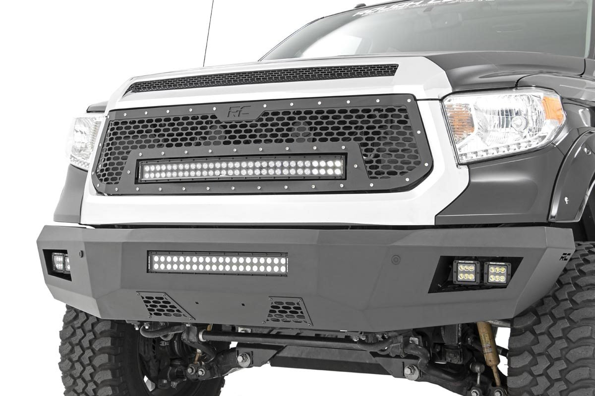 Mesh Grille | 30" Dual Row LED | Black | White DRL | Toyota Tundra | 2014-2017 | Rough Country | 70225