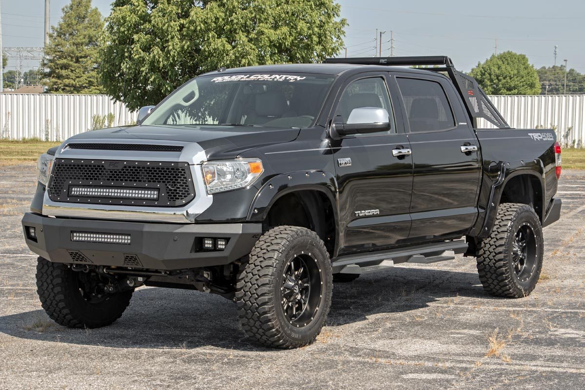 Mesh Grille | 30" Dual Row LED | Black | Amber DRL | Toyota Tundra | 2014-2017 | Rough Country | 70224