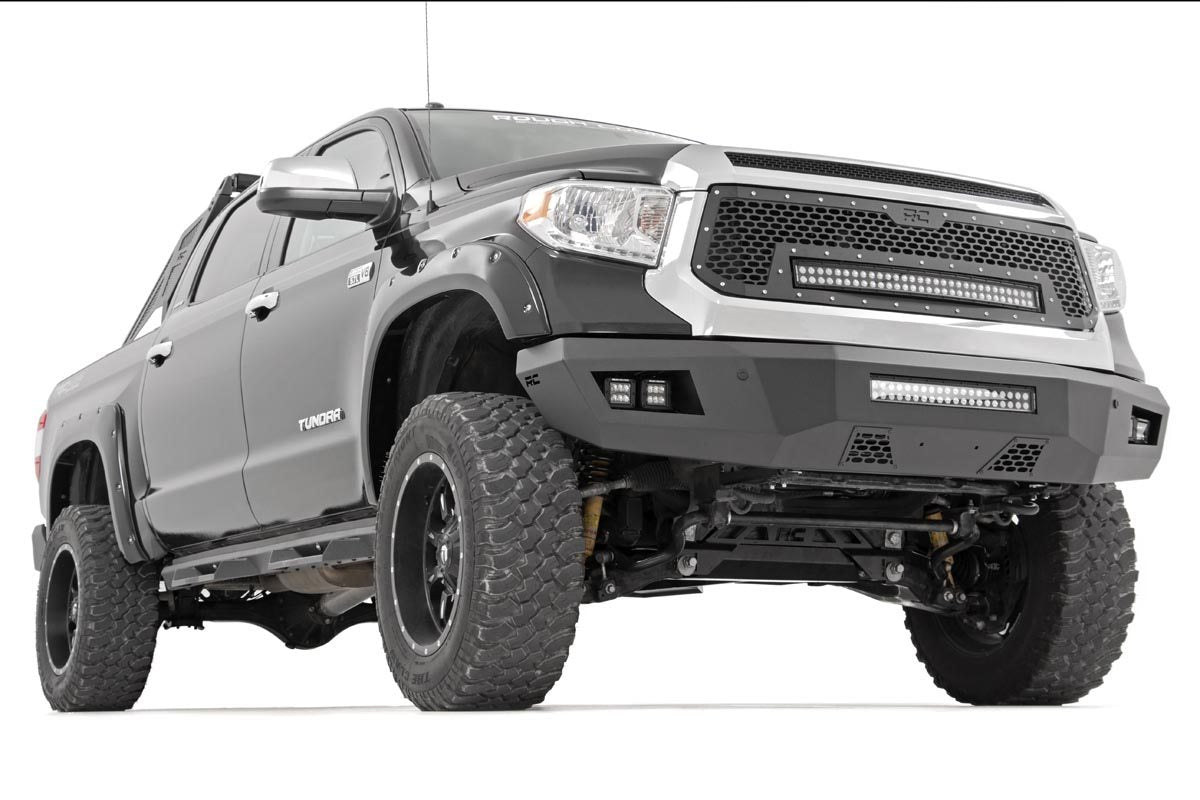 Mesh Grille | 30" Dual Row LED | Black | Amber DRL | Toyota Tundra | 2014-2017 | Rough Country | 70224