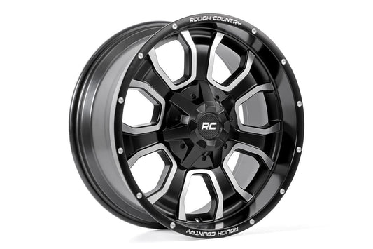 Rough Country 93 Series Wheel | One-Piece | Matte Black | 20x10 | 8x6.5 | -18mm | 1988-2000 |  93201010