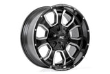 Rough Country 93 Series Wheel | One-Piece | Machined Black | 20x9 | 6x5.5/6x135 | 0mm | 2002-2006 |  93209012