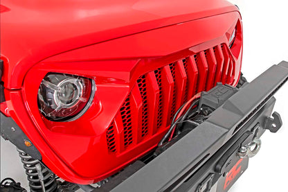 Jeep JL/JU/Gladiator Angry Eyes Replacement Grille  | Rough Country | 10496